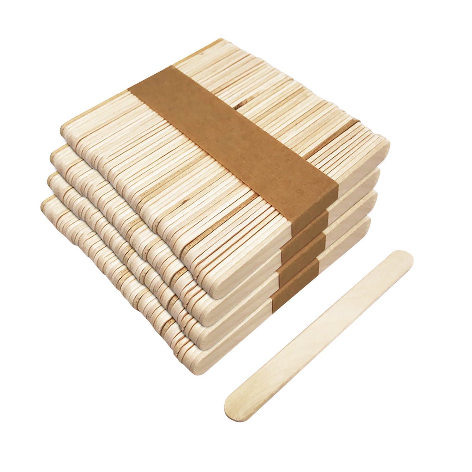 Wood Sticks Sticks Multi-Purpose ICES Wooden Waxing /200/300Count] Popsicle  Tongue [50/100/150 Craft Wax Ice Home DIY 